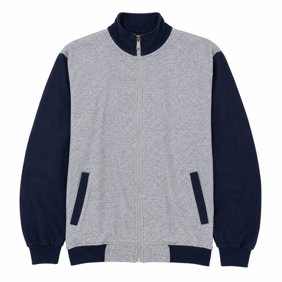 Armani Exchange Other - Armani Exchange Jacket Mens 2XL Grey Navy Full Zip Mock Neck Luxury Designer